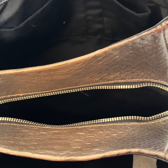 Coach Metallic Embossed Leather Phoebe Shoulder Bag Ombre Gold/Bronze/Black- NWT - Picture 10 of 13